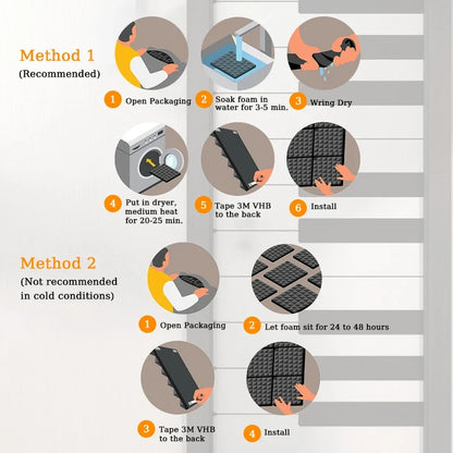TOUO Acoustic Foam Panels - Sound Absorbing Wall Tiles for Studio Recording, Home Theater & Noise Reduction Treatment
