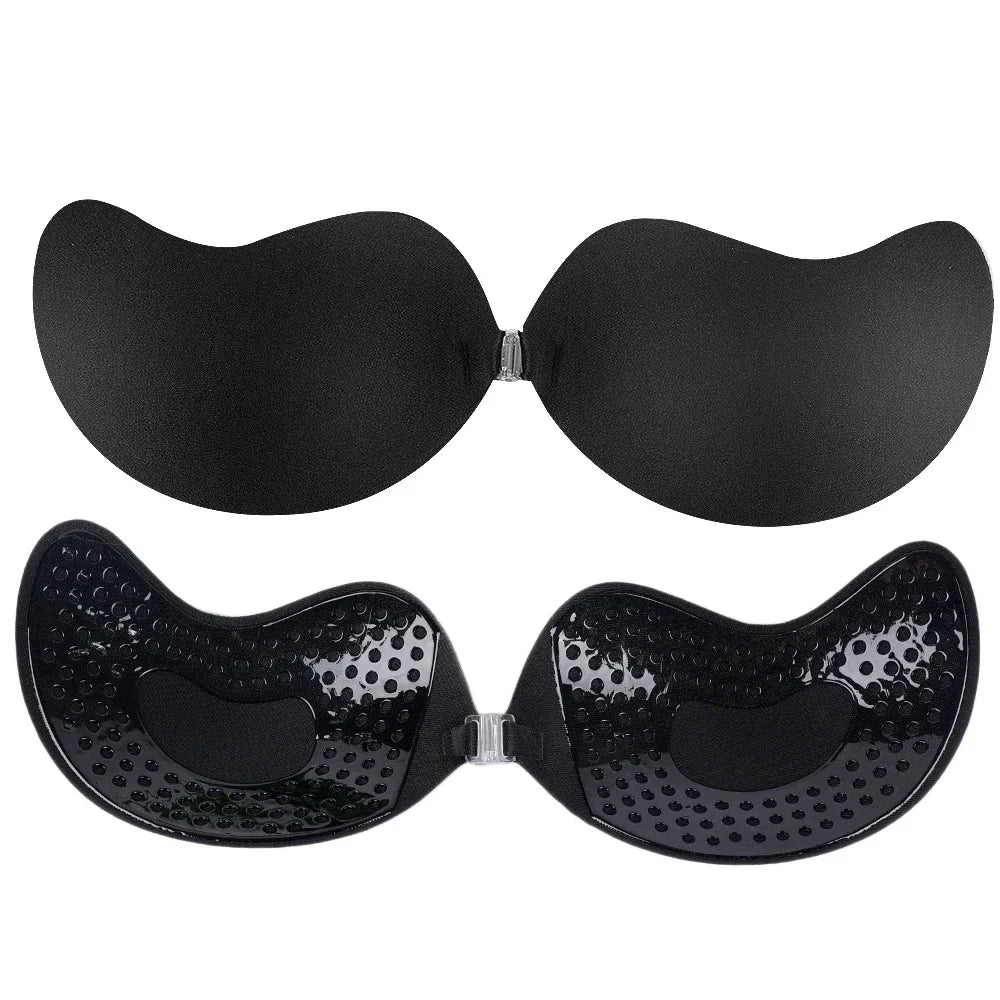 Large Size Reusable Nipple Cover Stickers – Silicone Push-Up Bra Pads for A-D Cup Strapless Lingerie & Wedding Wear