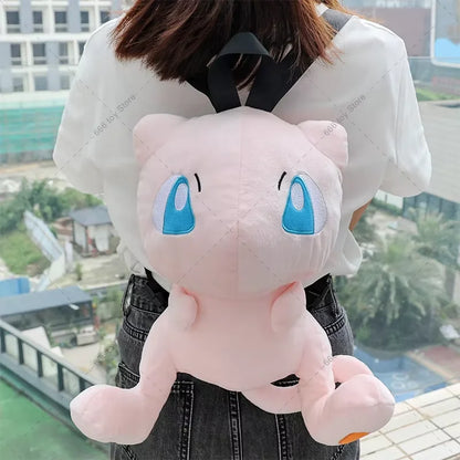 Pokémon Plush Backpack — Mimikyu, Eevee, Mew, Charmander, Gengar, Charizard, Piplup School Bag Gift for Kids & Adults