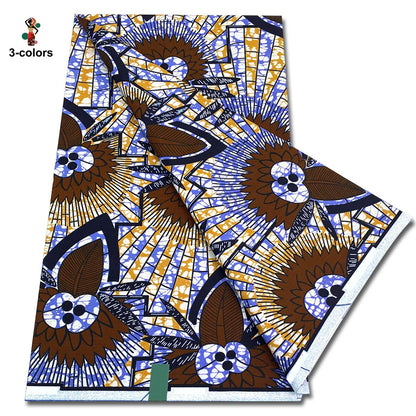 2026 Original African Wax Print Fabric - 100% Cotton Nigerian Ankara Batik Soft Pagne Material