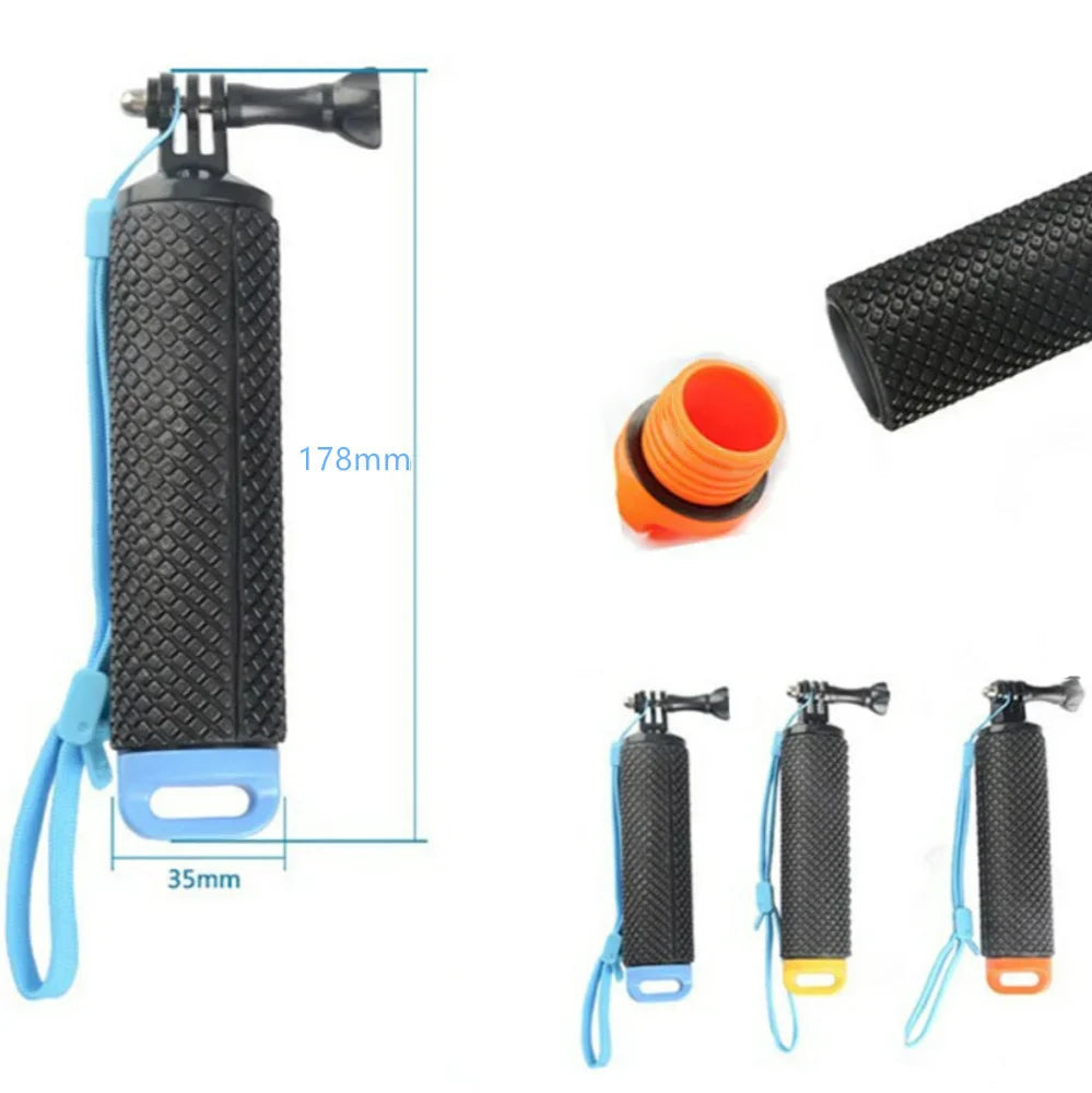Water Floating Hand Grip Handle Mount: Float Accessories for GoPro Hero 11-5, Xiaomi Yi 4K, Sjcam, DJI Osmo Action Camera