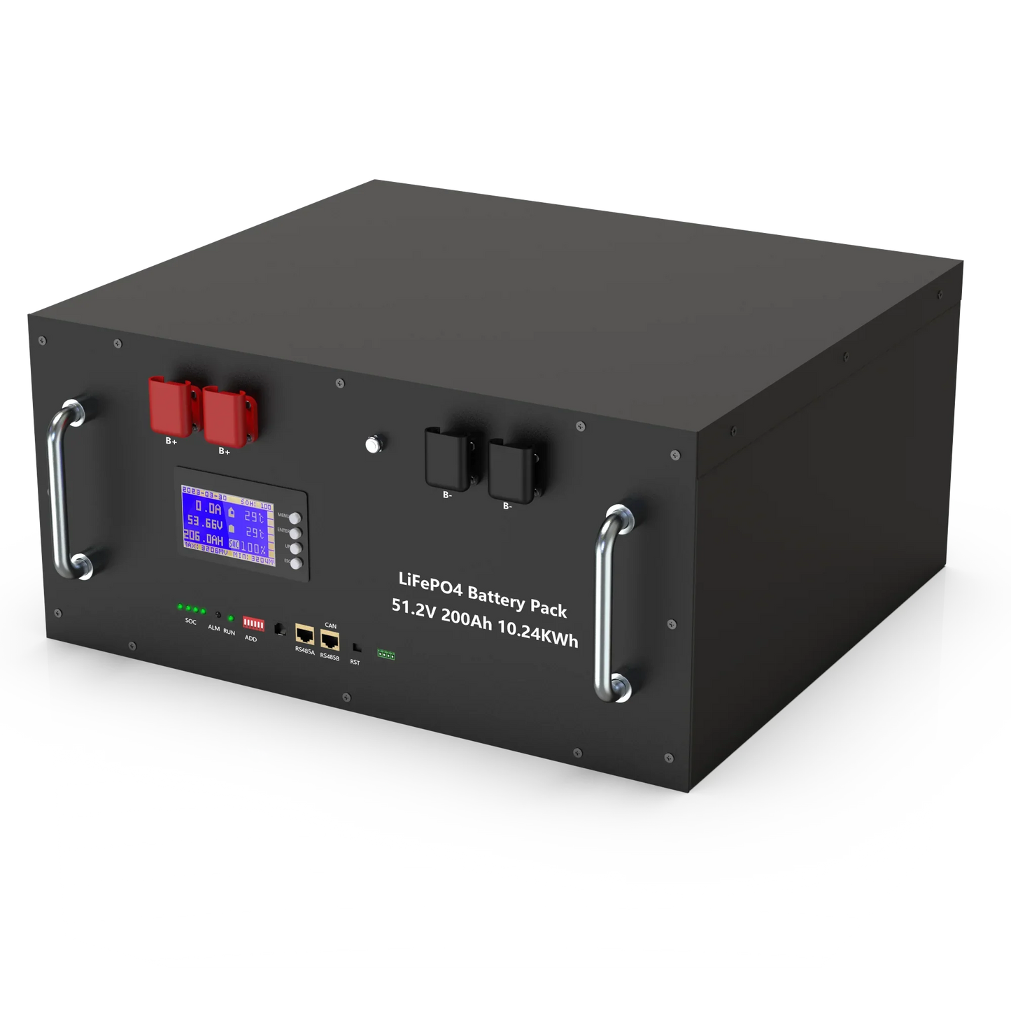 LiFePO4 48V 100Ah/200Ah Lithium Solar Battery Pack – 51.2V 10kW, 6000 Cycles, 16S 200A BMS, Max 32 Parallel for Inverter