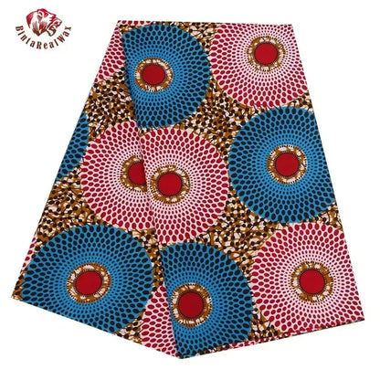 Bintarealwax Ankara Fabric - Wholesale Polyester Sewing Material for Women's Party Dresses FP6390