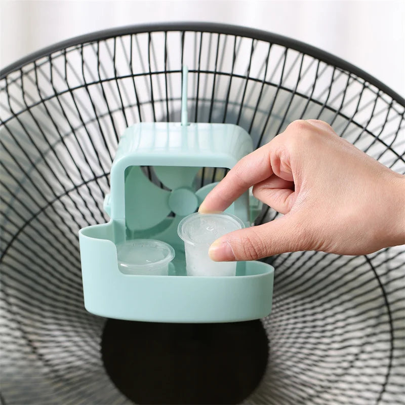 Electric Hanging Fan Cooling Storage Box – Household Cooler with 4 Cups, Refrigeration Accessories