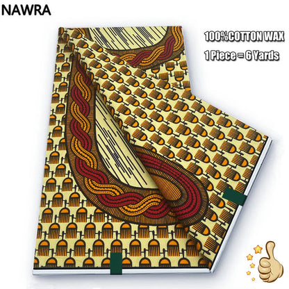100% Cotton African Wax Print Fabric - High Quality Original Real Wax Ankara Batik Pagne Nigeria Style Sewing Fabric