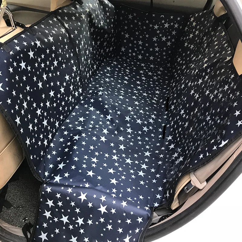 Waterproof Dog Car Seat Cover - Pet Travel Hammock Mat for Small, Medium & Large Dogs with Rear Seat Protection