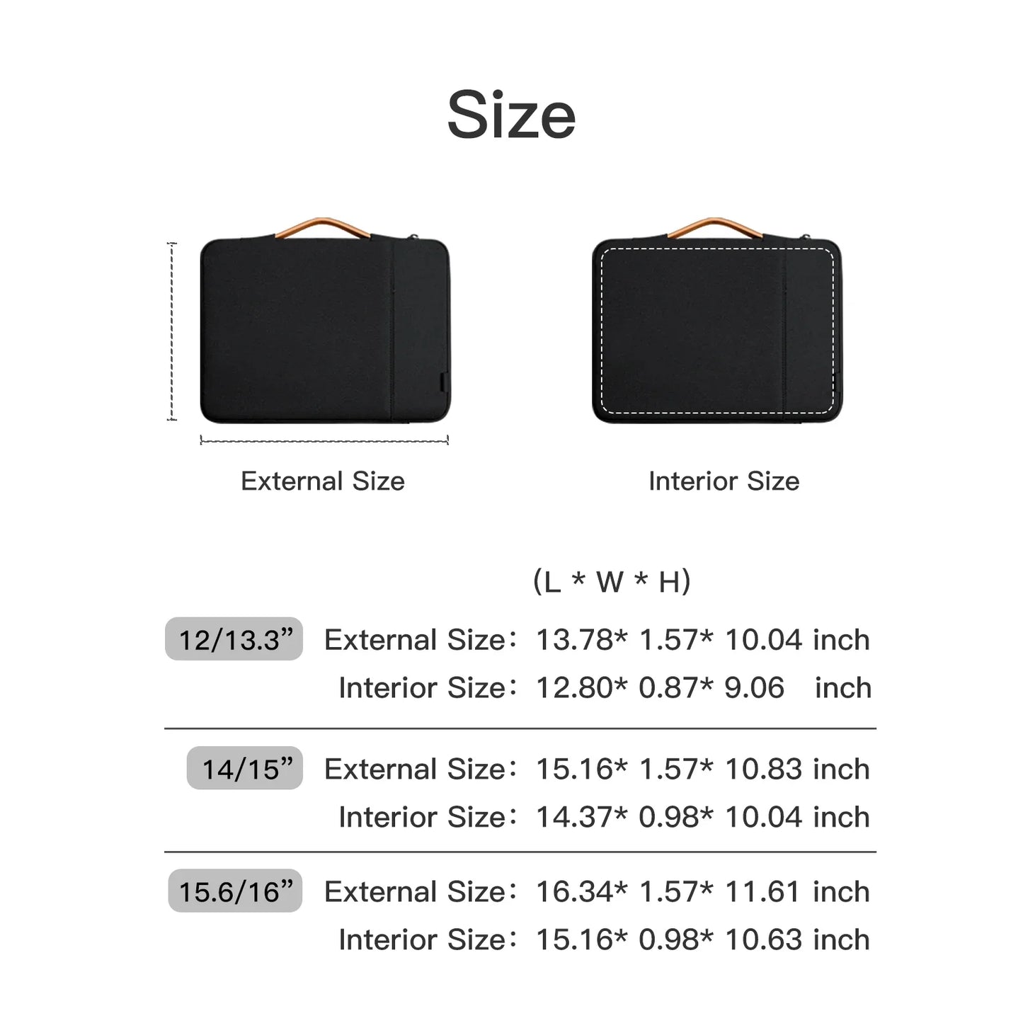 Laptop Case Sleeve for 12-15.6 Inch - Carrying Cover for MacBook Air M2 13.3, Pro 14, Huawei, Xiaomi, HP, Dell, Lenovo