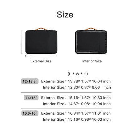 Laptop Case Sleeve for 12-15.6 Inch - Carrying Cover for MacBook Air M2 13.3, Pro 14, Huawei, Xiaomi, HP, Dell, Lenovo