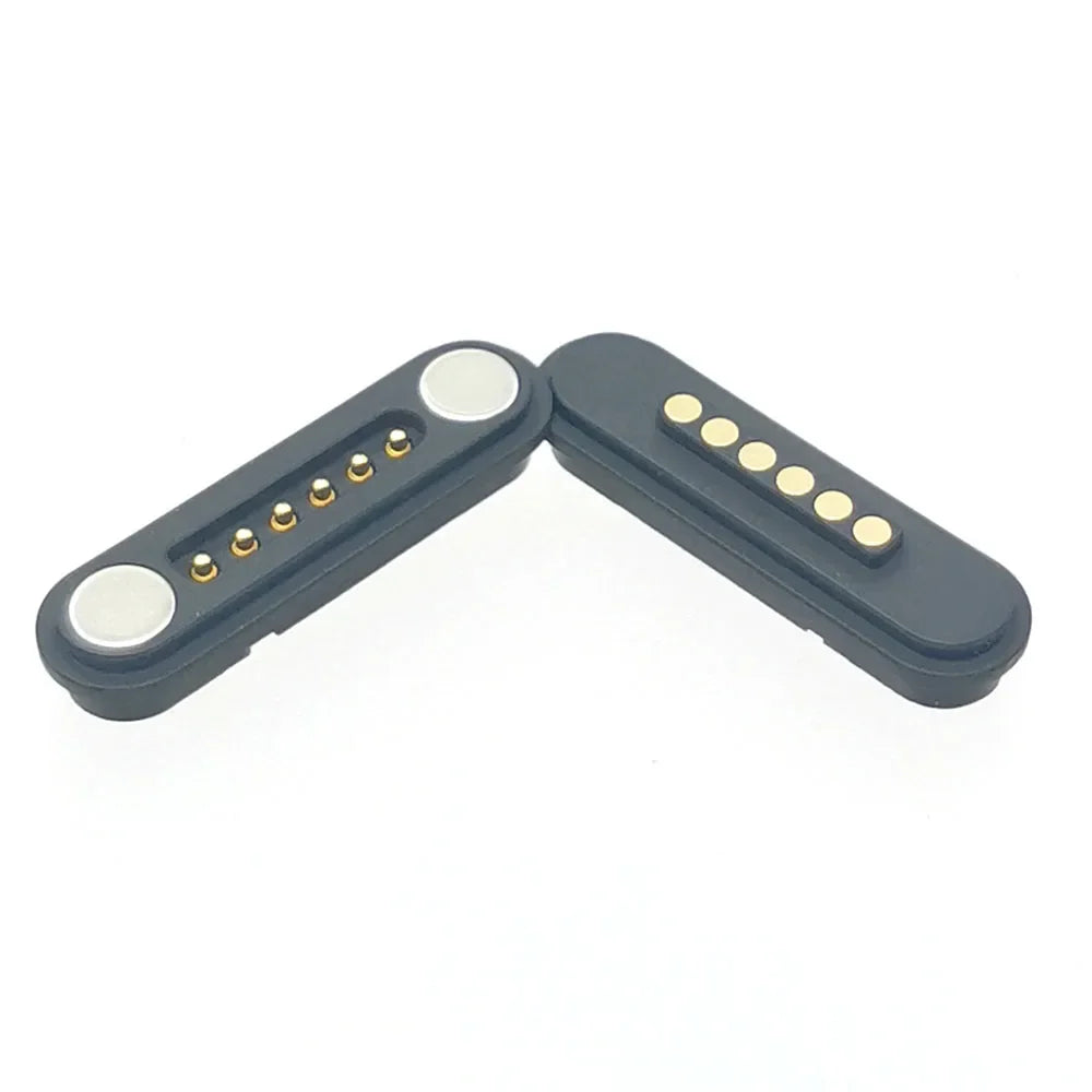 DC 12V 3A Waterproof Magnetic Pogo Pin Connector - 2-6 Pin Spring Loaded Male Female DC Power Socket