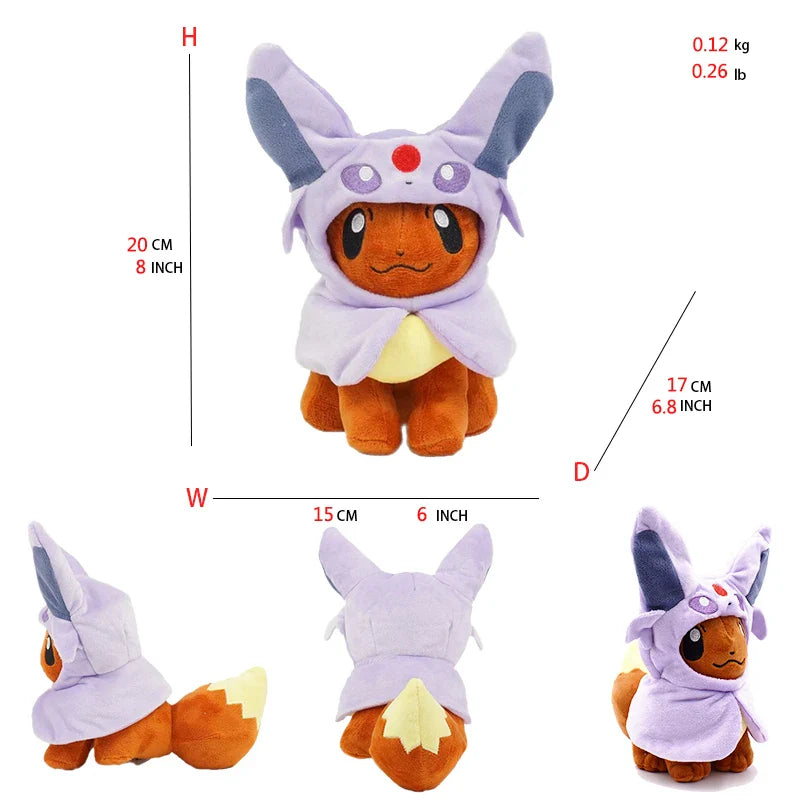 Eevee Evolution Plush Toys – Umbreon, Espeon, Jolteon & More Soft Stuffed Cartoon Collection