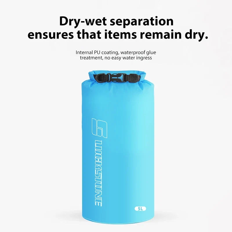 Ultralight Waterproof Dry Bag - 3L/8L/12L/15L/25L/35L/75L Storage Sack for Camping, Boating, Hiking & Rafting