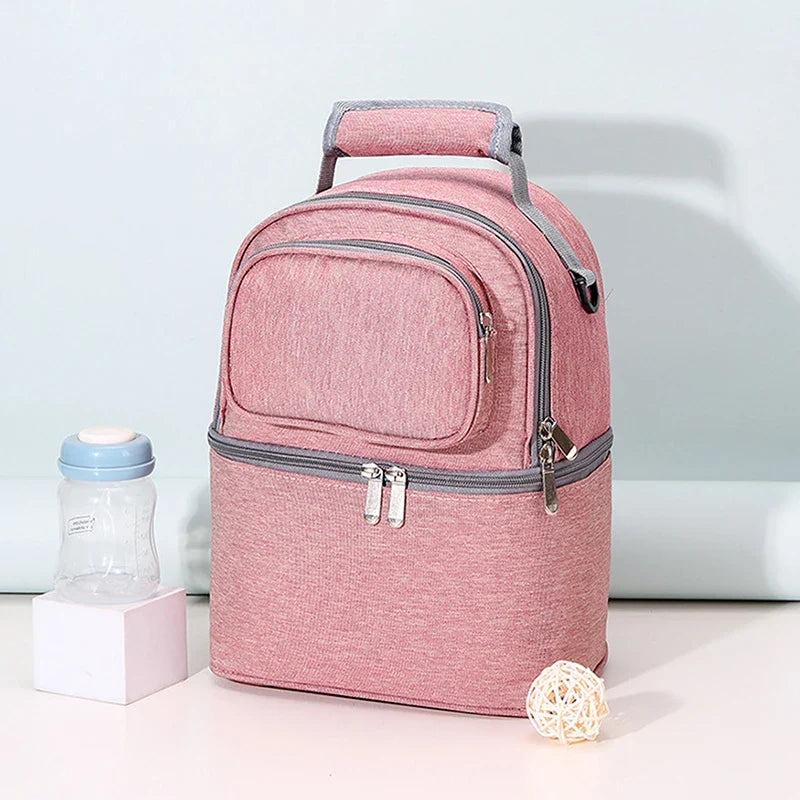 Folding Large-Capacity Breast Milk Storage Backpack – Portable Crib Bed, Mommy Outing Bag with Insulation for Baby