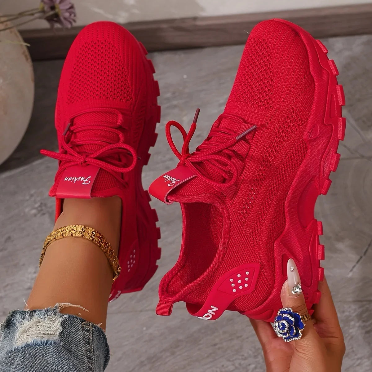 Women’s 2025 Breathable Mesh Dad Sneakers – Casual Versatile Sports Shoes
