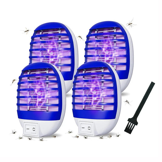 2PCS LED Mosquito Killer Lamp - US/EU Plug Electric Bug Insect Trap Night Light for Home & Indoor Use