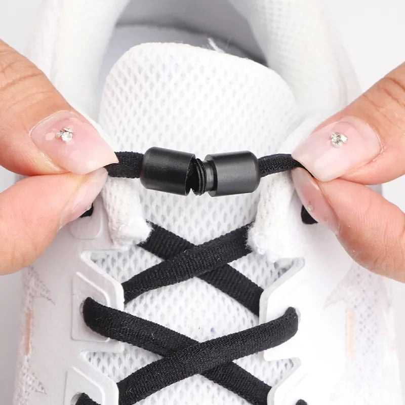 New Colorful Elastic No-Tie Shoelaces – Round Sneakers Laces for Kids & Adults