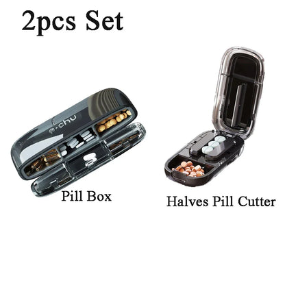 Portable Pill Organizer – 3 Times a Day Travel Pill Box with Compartments for Vitamins & Medicines, Small Pocket Medicine Case