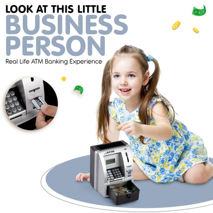 Kiddie Vault Smart Novelty ATM Piggy Bank – Teach Kids Money Management with this Mini ATM Marvel