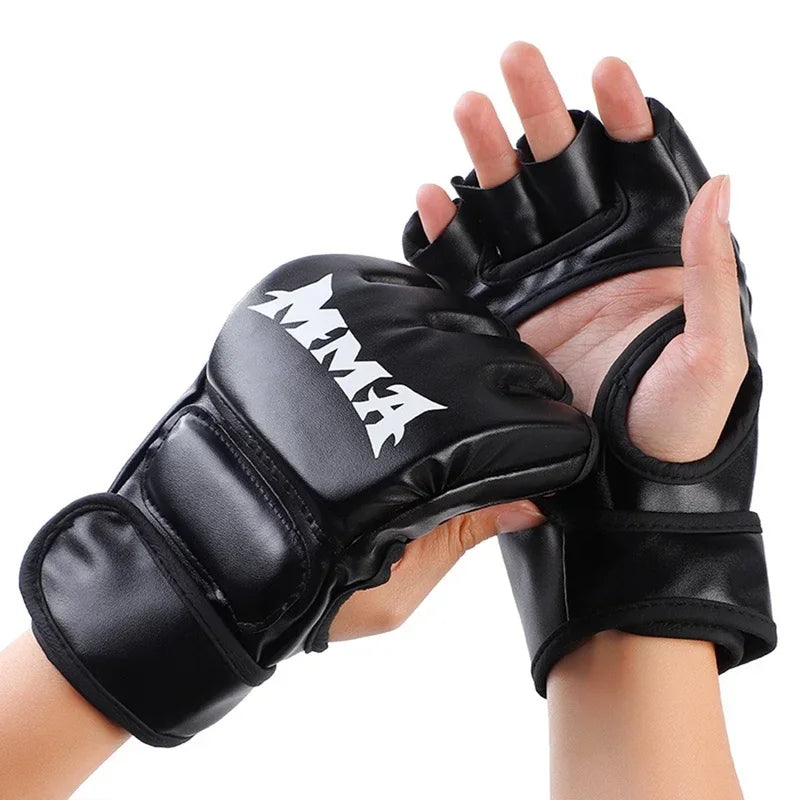 MMA Boxing Gloves - PU Training Gloves for Karate, Muay Thai, Sanda & Free Fight