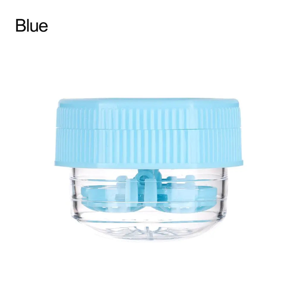 Manually Rotating Contact Lens Cleaner Case Portable Plastic Lens Storage Holder Cleaning Container Travel Accessory Tool
