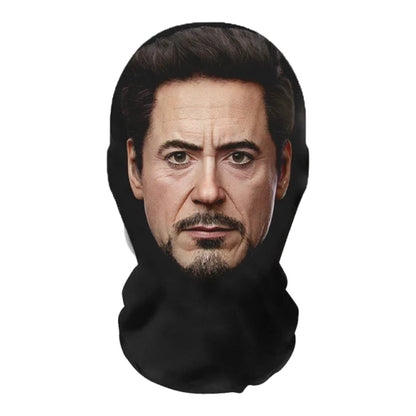 3D Printed Realistic Face Mask - Stretch Mesh Full Head Cosplay Balaclava for Role Play & Hip Hop Costume