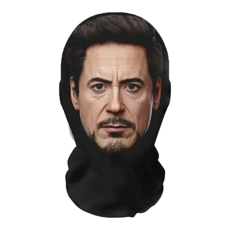 3D Realistic Face Mask - Celebrity Style Full Face Stretch Mesh Cosplay Balaclava for Role Play, Hip Hop & Costume Events
