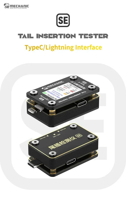 MECHANIC T-824 SE Tail Insertion Tester – Type-C & Lightning Interface Detector for Phone Repair Tools