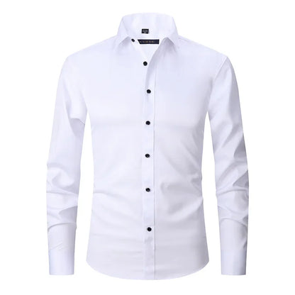 Men’s Slim Fit Dress Shirt - Long Sleeve Business Casual Formal Shirt for Spring Office & Elegant Wear