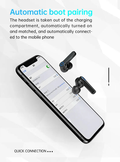 Original M19 Wireless Bluetooth Headset – LED Display Earbuds with Mic for iPhone & Xiaomi TWS Earphones