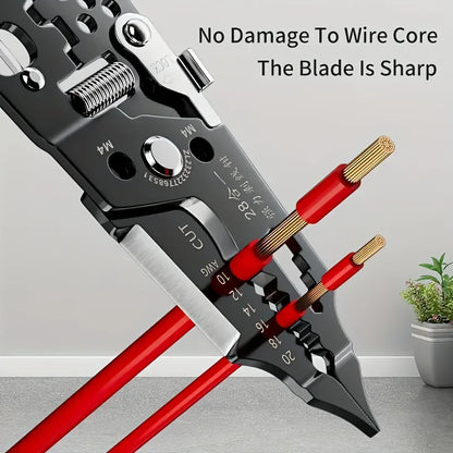 28 In 1 Professional Wire Stripper Tool - 8-Inch Wire Cutter, Crimper, Cable Stripper & Electrical Wiring Tool