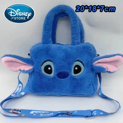 Disney Blue Stitch Plush Backpack – Large-Capacity Cartoon Bag for Kids & Kindergarten Gift