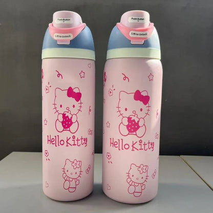 32oz Insulated Stainless Steel Water Bottle with Straw – BPA-Free Sports Bottle, Perfect for Travel