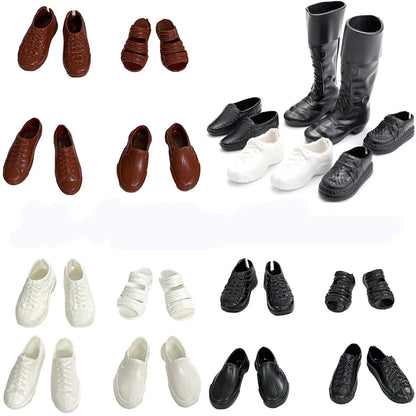 NK Mix 12" Fashion Doll Shoes & Clothes — Casual Leather Sneakers, Boots & Slippers for Boy & Princess Dolls