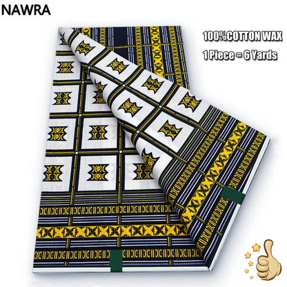 Original 100% Cotton African Wax Print Fabric - Soft Ankara Batik DIY Pagne