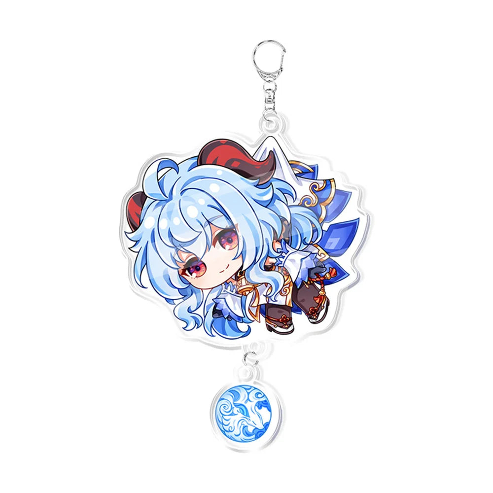 Anime Game Keychain – Atataki Itto, Kunikuzushi, Xiao, Tartaglia & Kazuha Cat Series Cosplay Key Chain