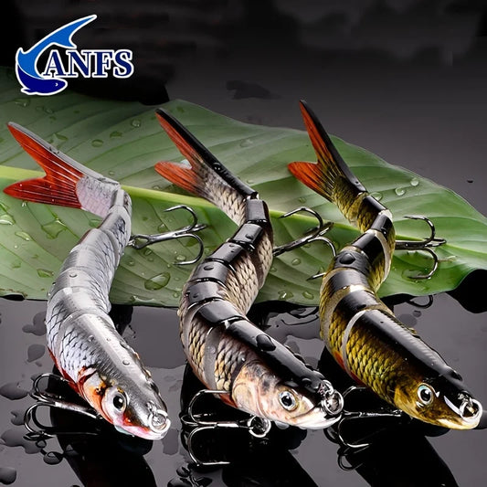 Multi Jointed Swimbait Fishing Lures - Slow Sinking Bionic Artificial Bait for Freshwater and Saltwater Bass Trout Fishing