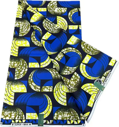 African Ankara Wax Print Fabric - 100% Cotton Batik Material for Sewing & Wholesale 6 Yards