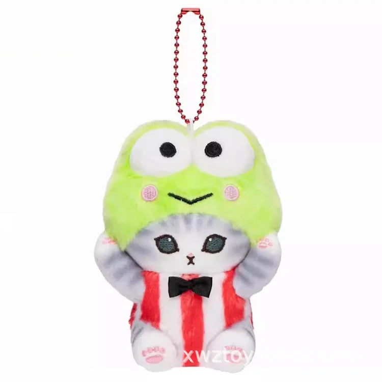 Kawaii Mofusand Shark Cat Keychain – Cute Cartoon Pendant Doll for Backpack & Decor