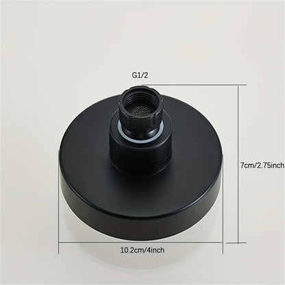 4-Inch Black Bathroom Faucet Replacement Part – Compact Decorative Shower Head Accessory