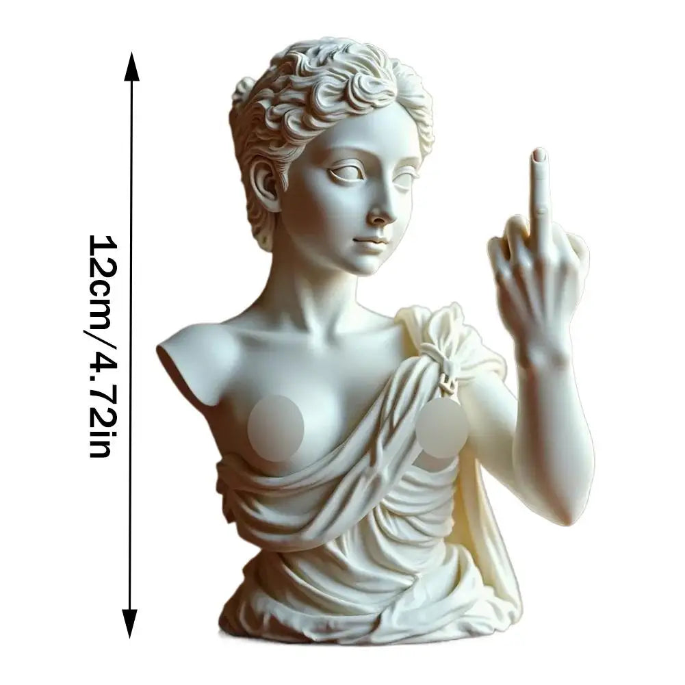 Vienna Goddess 3D Resin Statue — Funny Venus Figurine with Attitude, Home Decor Bust & Plaster Craft Sculpture