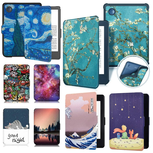 Kobo Clara BW/Clara Colour 2024 Case - 6 Inch Auto Wake Sleep PU Leather Cover, Soft Magnetic Ereader Hoesje N365 N367 Funda