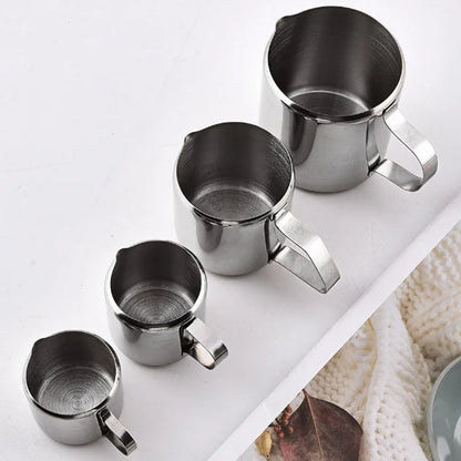 Stainless Steel Milk Pitcher - Non-Stick Latte Art Cream Frothing Jug for Coffee, Cappuccino & Barista Drinks