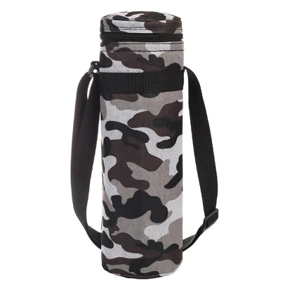 Portable Insulated Water Bottle Bag - Oxford Cloth Cooler Carrier for Camping & Outdoor Activities 1.5L