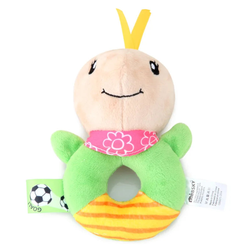 Baby Plush Rattle Crib Mobile – Cartoon Animal Bed Bell Toys for 0-12 Months, Infant Toddler Early Educational Newborn Gift