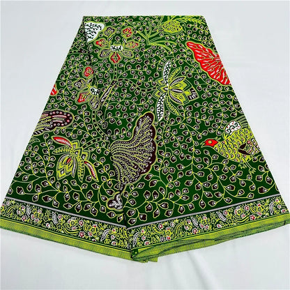6 Yards African Real Wax Ankara Fabric - 100% Cotton Party Dress Print