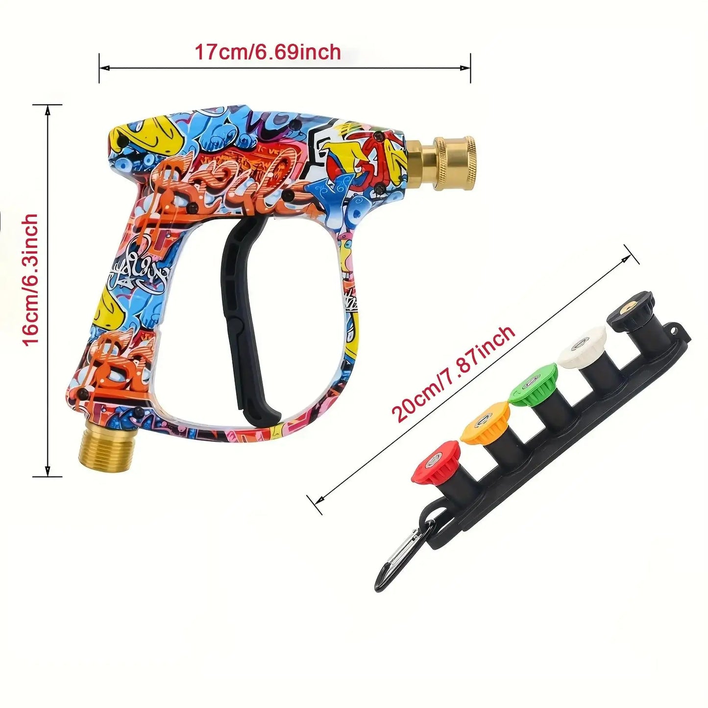 4350 PSI High-Pressure Water Gun - 1L Foam Cannon with 1/4" Quick Connect for Karcher K Series