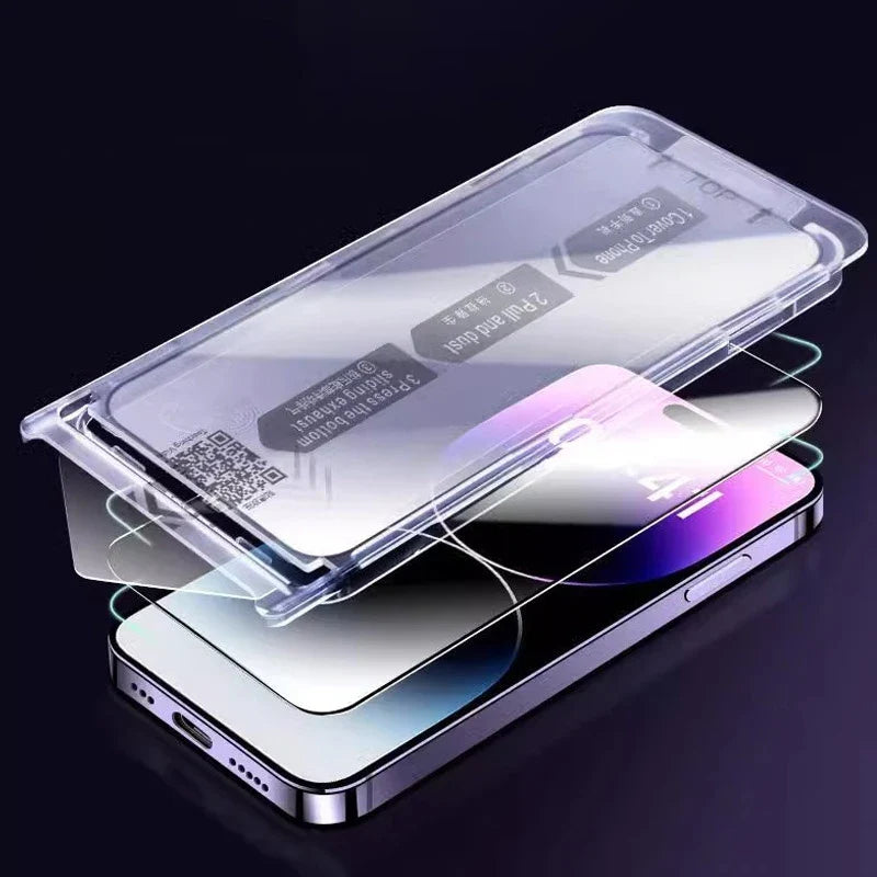 Premium Tempered Glass Screen Protector for iPhone 16 & 15 Pro Max – Easy Install, Dust-Free for iPhone 16 Plus
