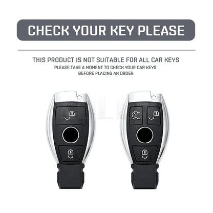 ABS Carbon Fiber Car Key Case Cover – Compatible with Mercedes Benz W204/W205/W212/W213/W176/W177/W219 A/B/C/E/S/GLC/CLA/AMG Fob