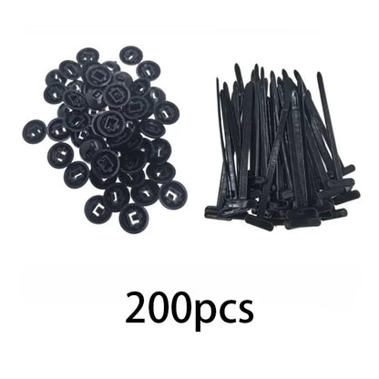 Cable Tie Buckle Fastener - Core Nail Push Rivet Clips for Car Mudguard, Fender, Inner Lining & Trunk