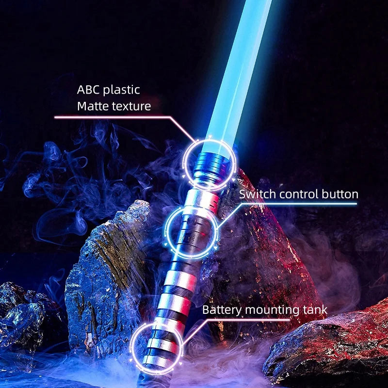 7-Color Retractable Lightsaber Toy - LED Role Play Sword with Sound Effects & Light Show for Halloween, Birthday & Christmas Gifts