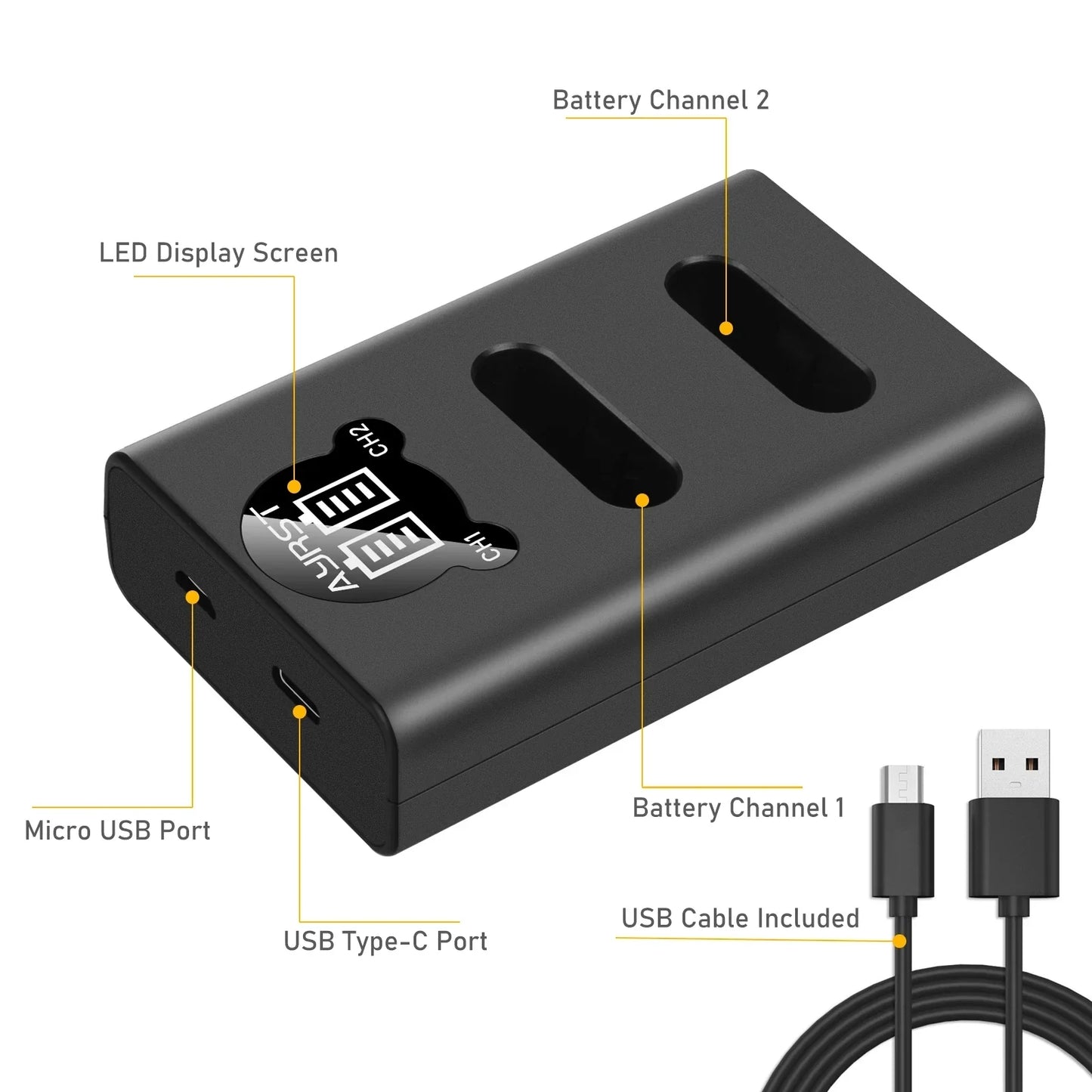Li-90B / Li-92B Battery & Charger for Olympus Tough TG Series & SP-100 Cameras